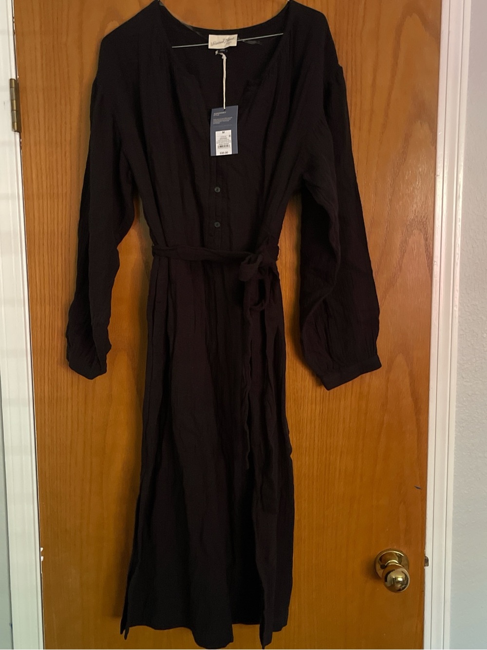 Universal Thread Long Sleeve Maxi Dress in Dark Brown